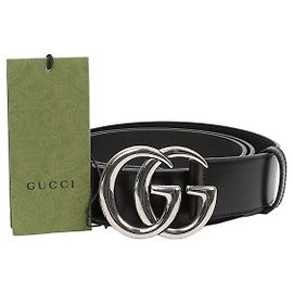 Gucci GG Marmont Black Leather Belt Black