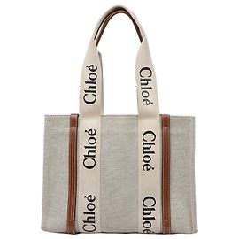 Chloé Woody Medium Tote Bag Brown