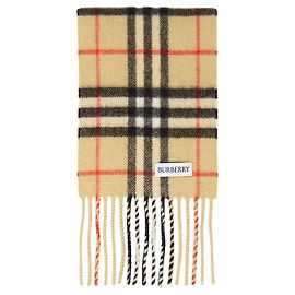 Burberry Sciarpa Slim in Cashmere a Quadri Multicolore