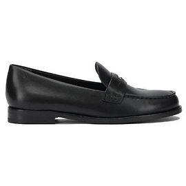 Tory Burch Classic Penny Loafer Black Leather Black