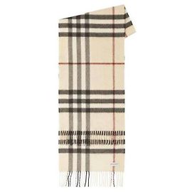 Cachecol Burberry de cashmere xadrez Stone Multicor