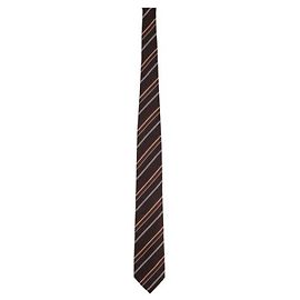 Cravatta in seta a righe Tom Ford Marrone Scuro Marrone