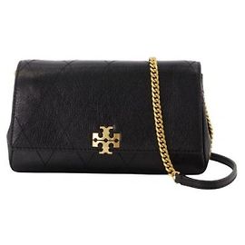 Tory Burch Carteira de corrente acolchoada Preto