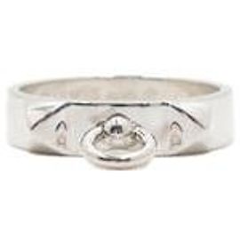 Hermès Medor Collier de Chien Silver Ring Size Silber