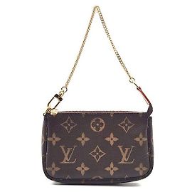 Louis Vuitton Monogram Mini Pochette Accessoires Marron