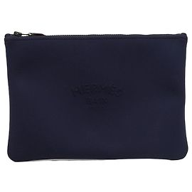 Pochette Hermès Neovein Blu Navy Blu