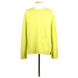 Valentino Cashmere Basic Knit Sweater Yellow Yellow