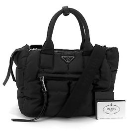 Prada  mala tote e mala de ombro acolchoada com logótipo Triangle Preto