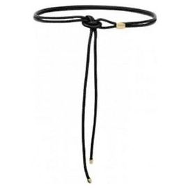 Isabel Marant Silvia Belt Black Gold Lambskin Black