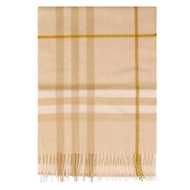 Burberry Sciarpa in cashmere a quadri Blu