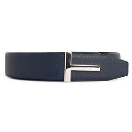 Tom Ford Grain Leather Icon Belt Blue