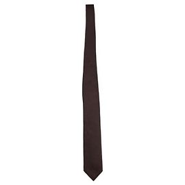 Gravata de seda com padrão Tom Ford Castanho Escuro Marrom