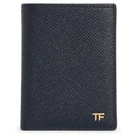 Tom Ford Small Grain Leather Folding Cardholder Black