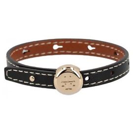 Tory Burch Icon Lederarmband Schwarz