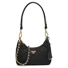 Prada Borsa a tracolla donna Reedition Chain Re-Nylon Marrone