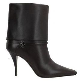 Autre Marque Botas SAINT LAURENT de piel de cordero marrón Castaño