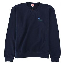 Kenzo Baumwoll-Sweatshirt mit Tulpenstickerei Blau