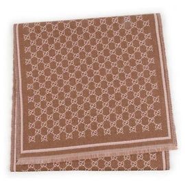 Gucci Wool Scarf Brown Brown