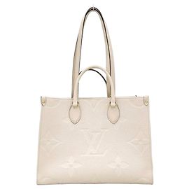 Louis Vuitton Sac cabas Monogram Empreinte Onthego MM Cream Marron