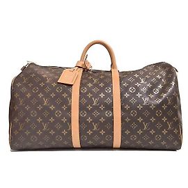 Louis Vuitton Monogram Keepall 55 Braun Braun