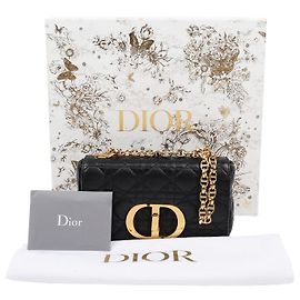 Dior Picca borsa a tracolla Cannage nera Nero