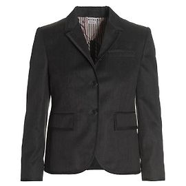Thom Browne Gabardine Wool Jacket Gray Brown