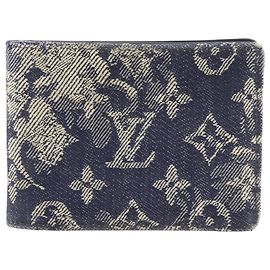 Portafoglio lungo Louis Vuitton Monogram Denim Blu navy Monogramma