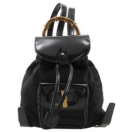 Gucci Bamboo Rucksack Schwarz