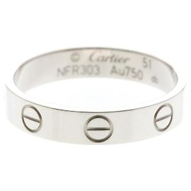 Anillo Cartier Mini Love en oro blanco Plata