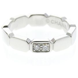 Chanel Premiere Promesse Platinum Band Ring Silber