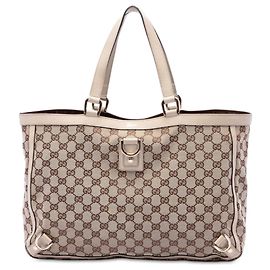 Tote Gucci GG Canvas Abbey D Ring Bege Bege