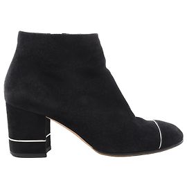 Bottines Chanel Coco Mark en daim noir G32120, Taille EU 36 Noir