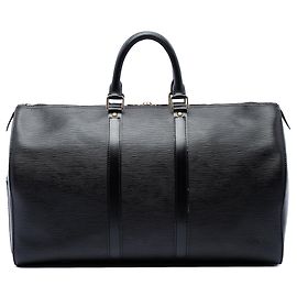 Louis Vuitton Epi Keepall 45 Reisetasche Schwarz Schwarz