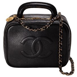 Chanel Timeless Vanity Case Cuir Caviar Noir Petit Noir