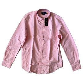 Camicia Ralph Lauren Slim Fit in Cotone Rosa Rosa