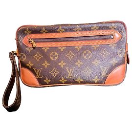 Louis Vuitton Monogram Pochette Dragonne Marrom Dourado