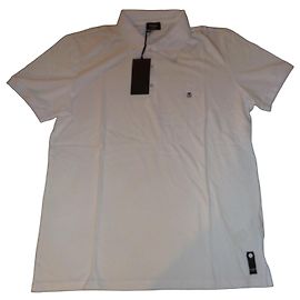 Fendi Polo en Piqué Coton Blanc Manches Courtes Blanc
