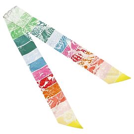 Hermès Twilly Soie Jungle Love Rainbow Lenço Multicor