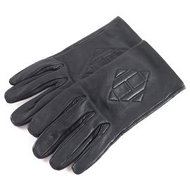Hermès Guanti Hermes in pelle d'agnello Nero