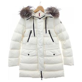 Casaco de Penas com Pele Moncler APHROTI Branco