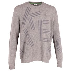 Kenzo Grey Flock Jersey estampado en lana gris Gris