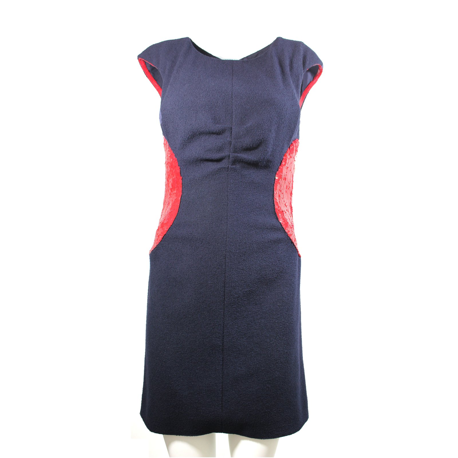 Chanel Dresses Blue Silk Cotton Polyester Wool Elastane ref.5282 - Joli  Closet