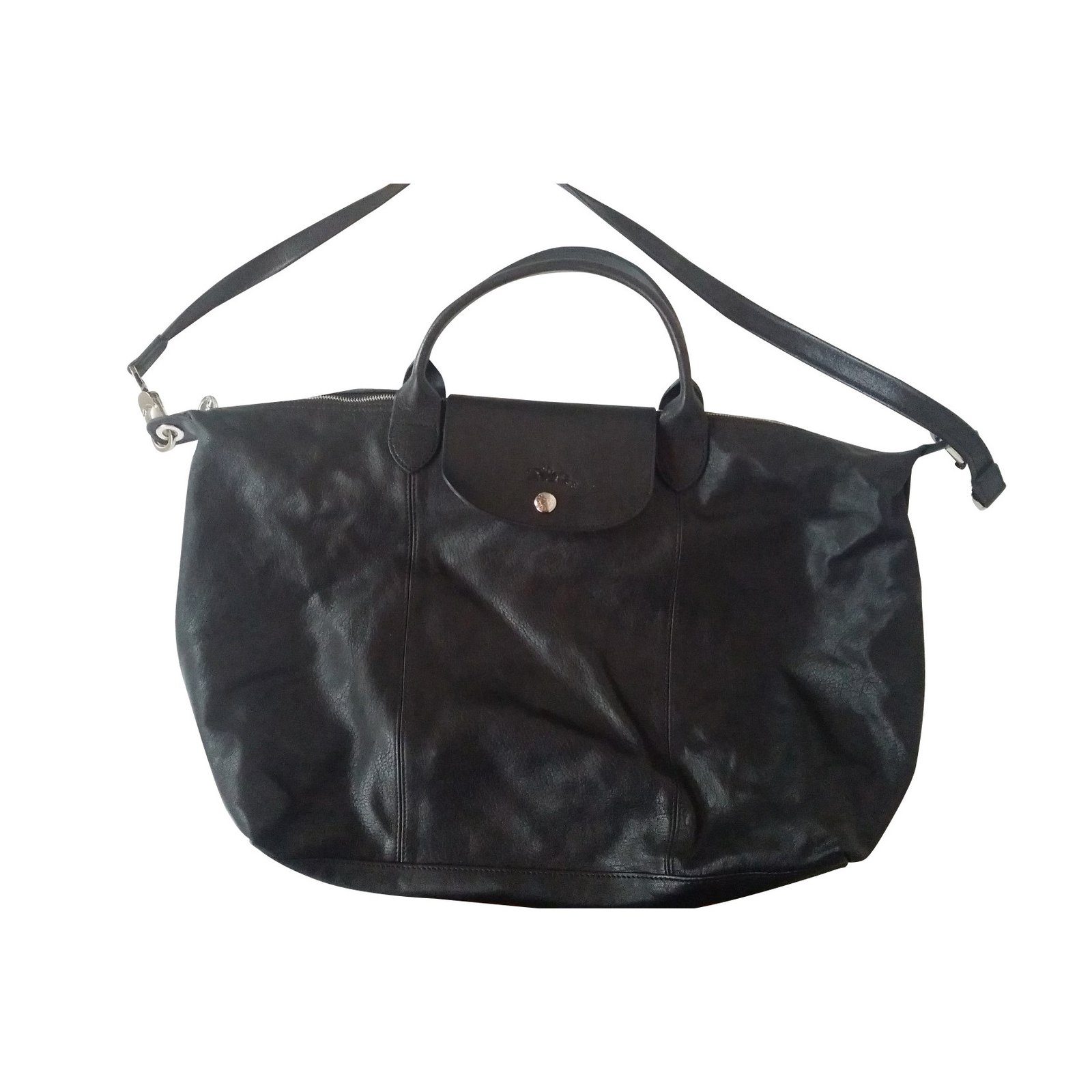 Longchamp Handbags Black Leather ref.5518 Joli Closet