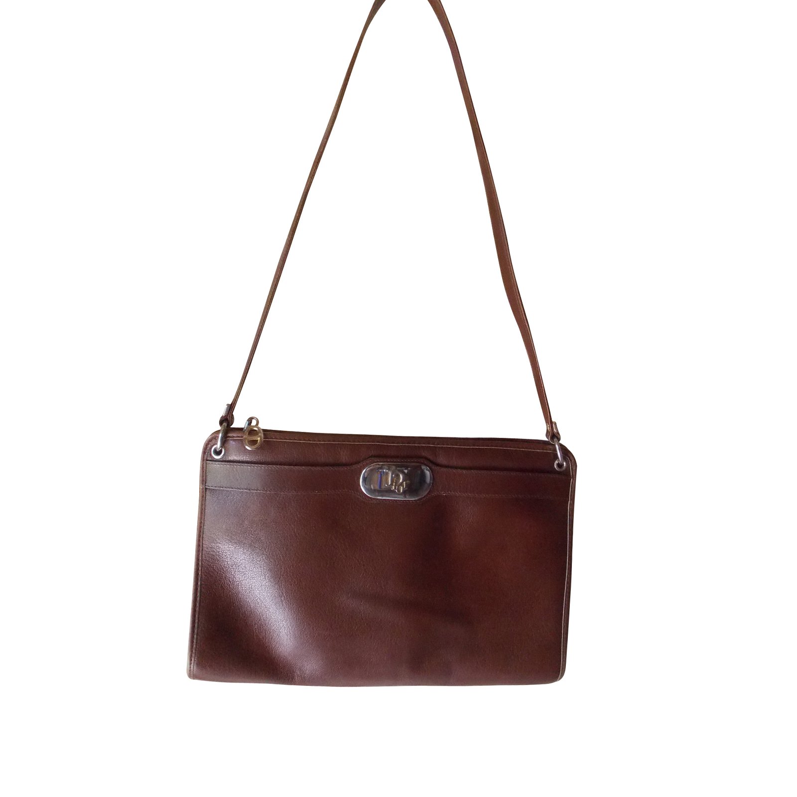christian dior brown leather bag