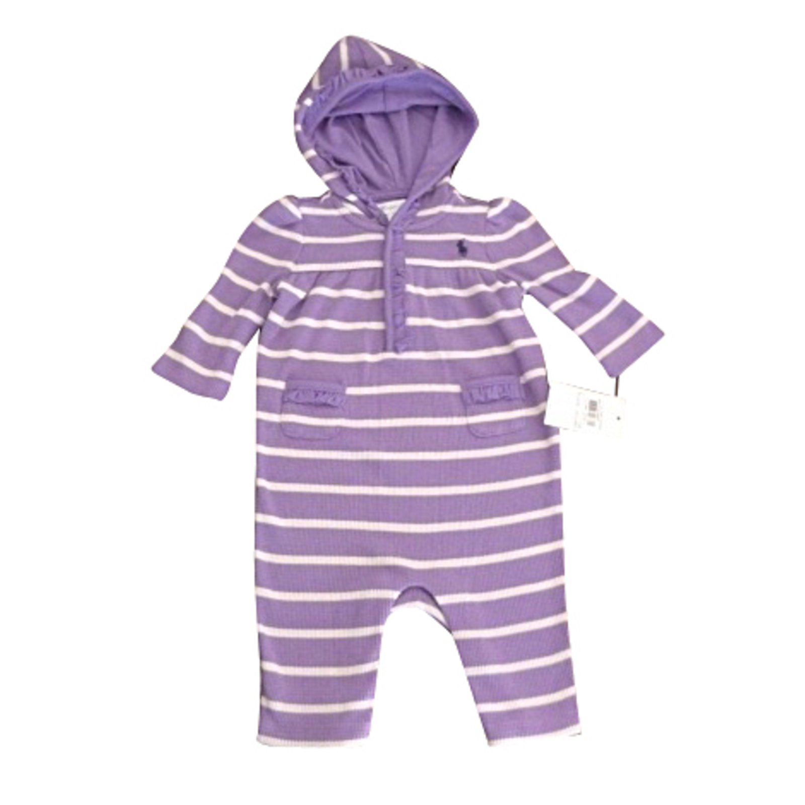 Ralph Lauren Combinaison capuche b b Coton Violet ref.5679