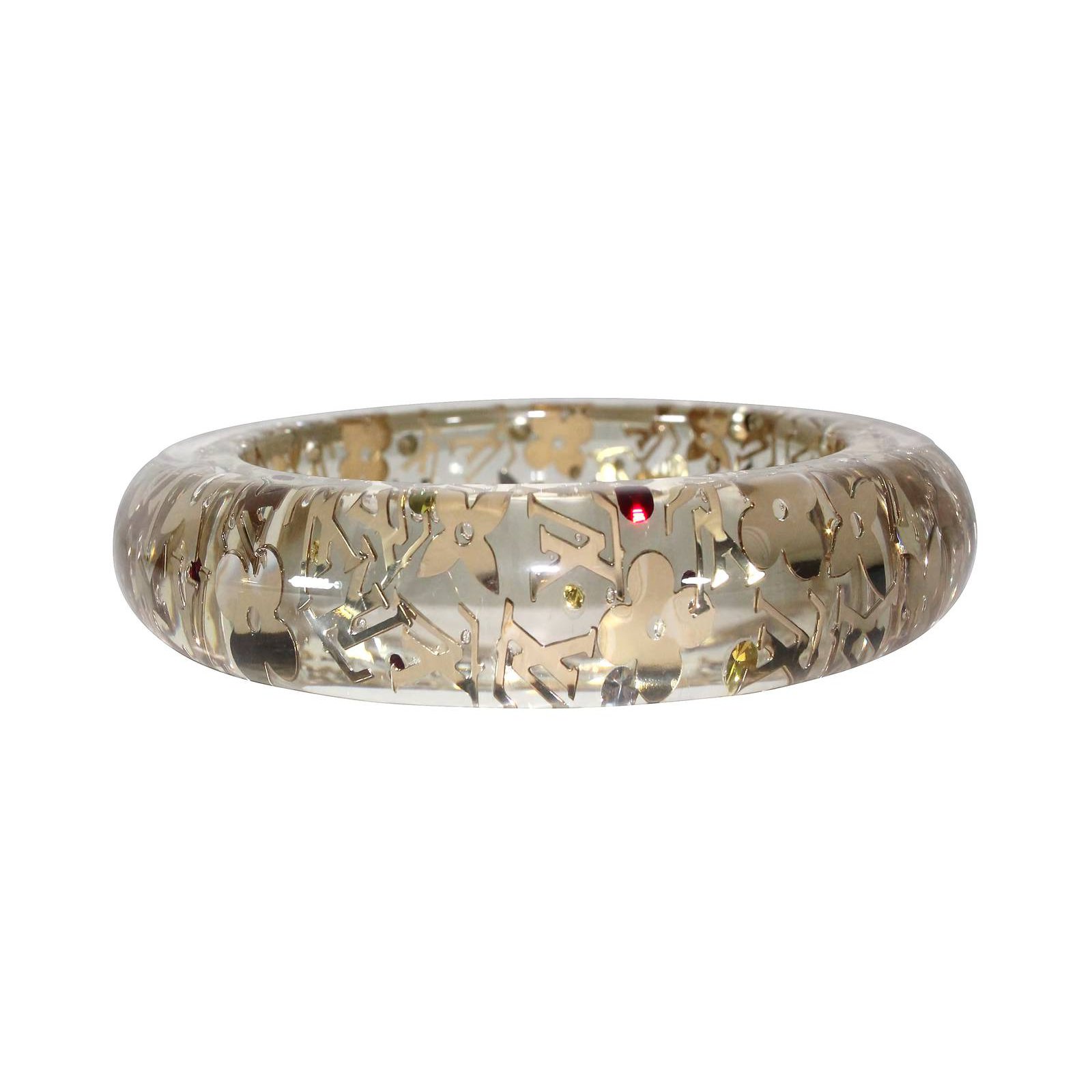 Louis Vuitton Crystal & Resin Art Deco Narrow Inclusion Bracelet - Neutrals  Bangle, Bracelets - LOU757507