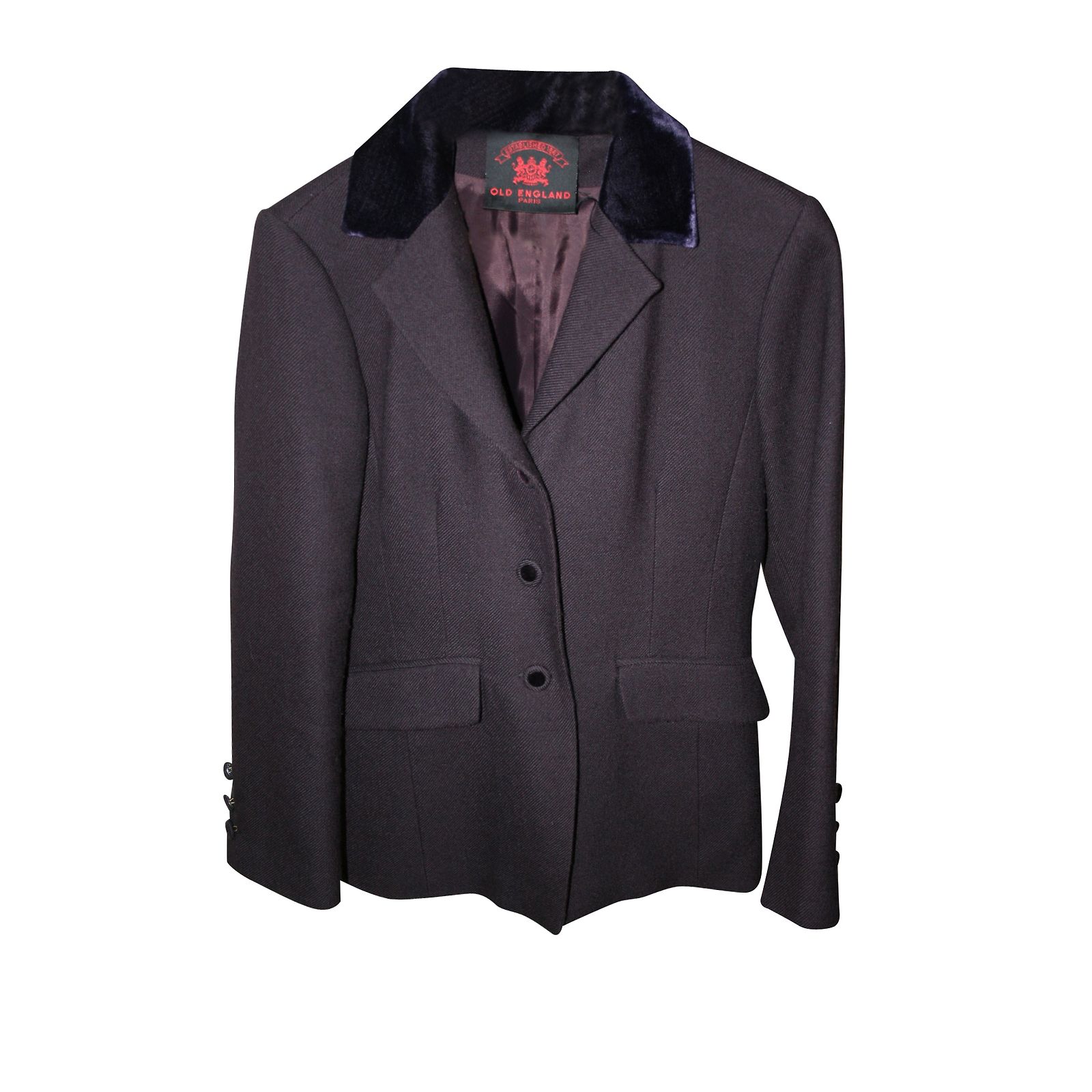 Veste En Laine Verte Homme Old England - Trois Boutons, Style Blazer - Taille L - Occasion Parfait état