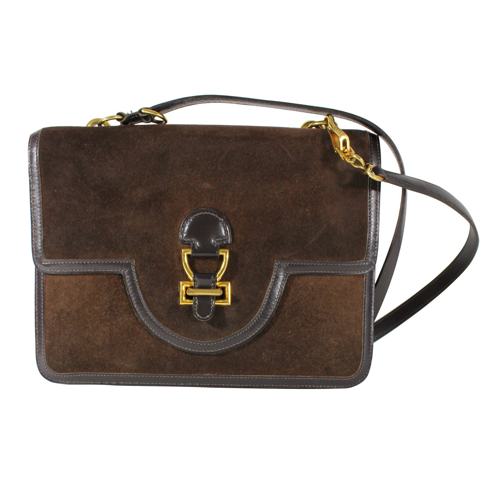 Hermes Vintage Tan Suede Sac Martine Shoulder Bag Handbag Purse