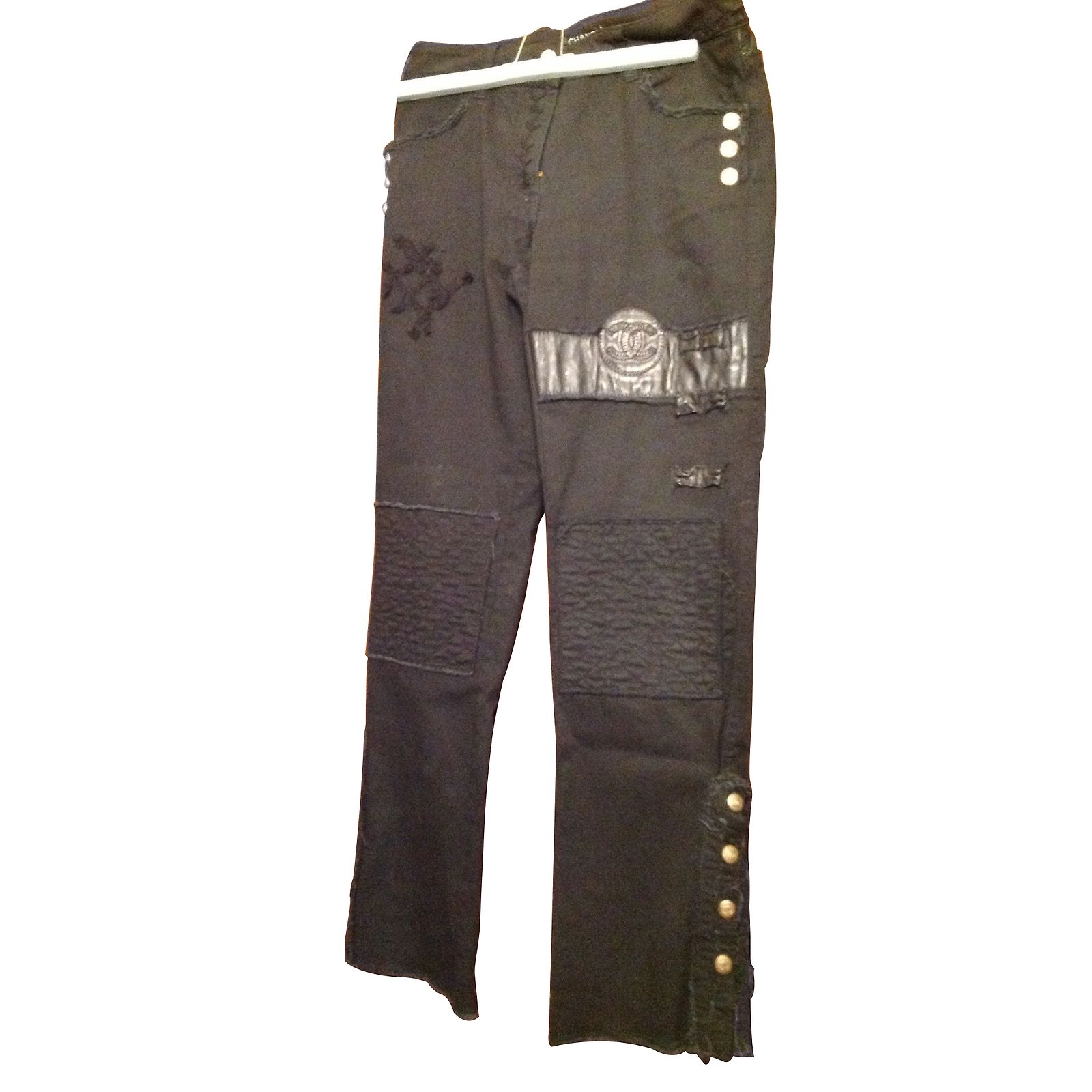 Pantalon Jean Noir Taille 38 Femme - Occasion Très Bon état, Coupe Regular
