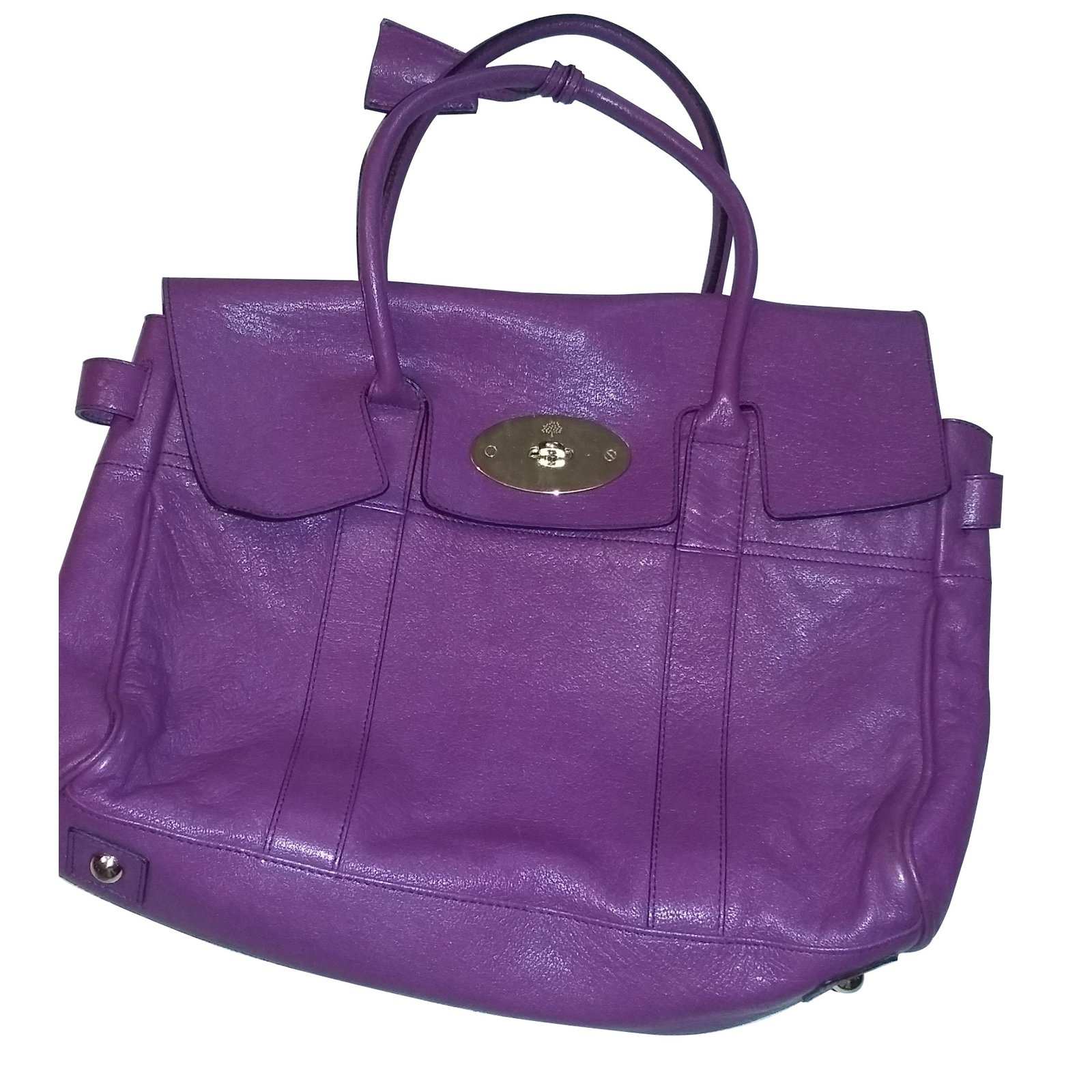 Mulberry Handbags Purple Leather ref.7037 - Joli Closet